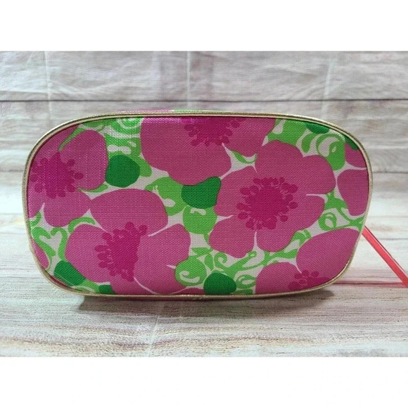 Lilly Pulitzer for Estee Lauder Women's Travel Make-up Bag Pouch Pink Floral - Picture 2 of 8
